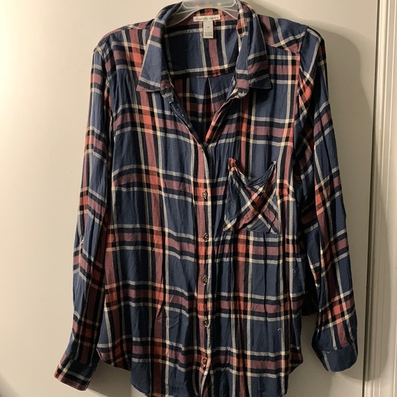 Charlotte Russe Women’s Plaid Button Down Shirt Size 2X - Picture 1 of 6